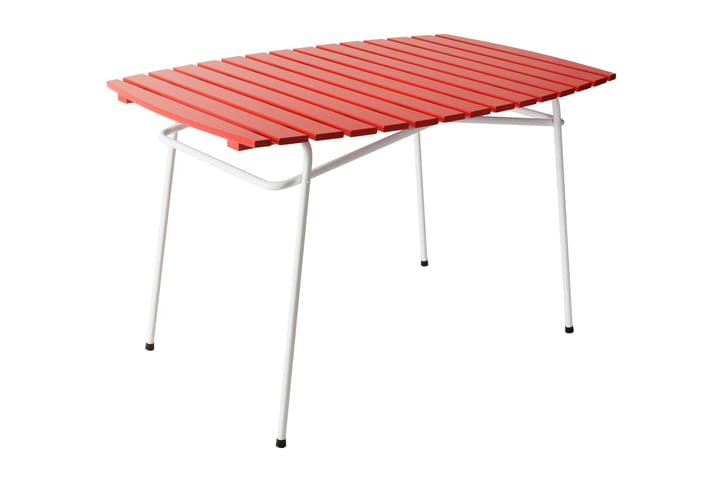 Pöytä Retro 403 punainen/valkoinen - Varax - Puutarhakalusteet - Terassipöydät - Ruokapöytä terassille