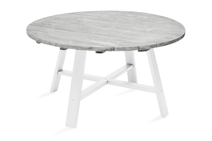 Pöytä Shabby Chic Harmaa/Valkoinen - Ø138 cm - Puutarhakalusteet - Terassipöydät - Ruokapöytä terassille