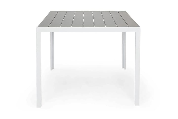Pöytä Tunis 90x90 cm - Valkoinen/Harmaa - Puutarhakalusteet - Terassipöydät - Ruokapöytä terassille