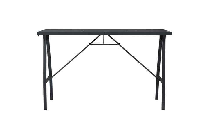 Puutarhan baaripöytä musta 180x60x110 cm karkaistu lasi - Puutarhakalusteet - Terassipöydät - Ruokapöytä terassille