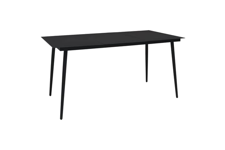 Puutarhan ruokapöytä musta 150x80x74 cm teräs ja lasi - Musta - Puutarhakalusteet - Tuolit & nojatuolit - Ulkotilan ruokatuoli