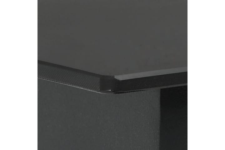 Puutarhan ruokapöytä musta 150x80x74 cm teräs ja lasi - Musta - Puutarhakalusteet - Terassipöydät - Ruokapöytä terassille