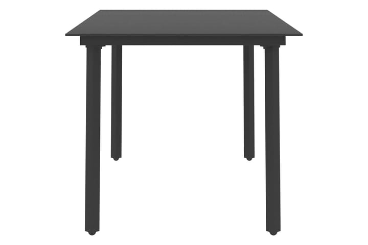 Puutarhan ruokapöytä musta 150x80x74 cm teräs ja lasi - Musta - Puutarhakalusteet - Terassipöydät - Ruokapöytä terassille