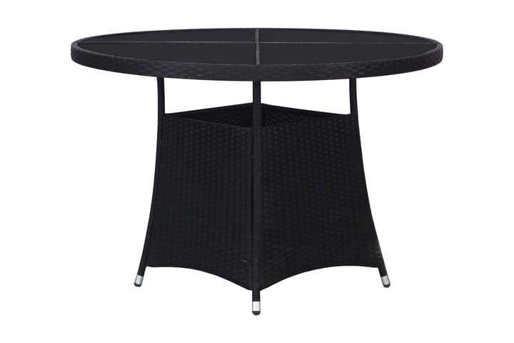 Puutarhapöytä 110x74 cm polyrottinki musta - Musta - Puutarhakalusteet - Terassipöydät - Ruokapöytä terassille