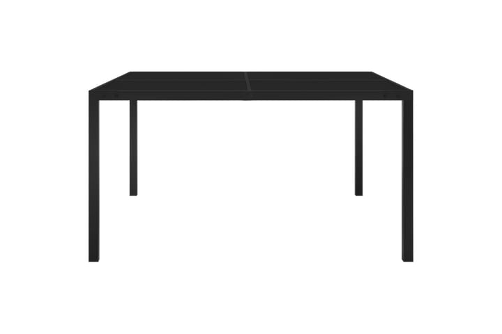 Puutarhapöytä 130x130x72 cm musta teräs ja lasi - Musta - Puutarhakalusteet - Terassipöydät - Ruokapöytä terassille