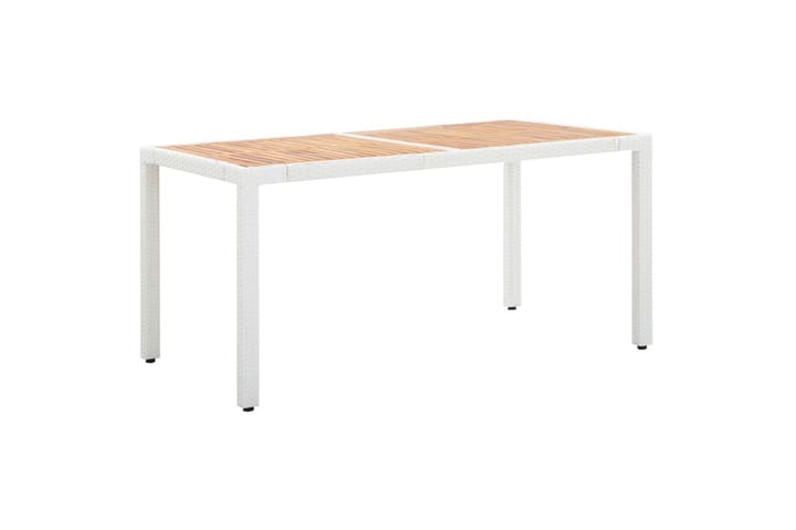 Puutarhapöytä 150x90x75cm polyrottinki & akaasiapuu - Puutarhakalusteet - Terassipöydät - Ruokapöytä terassille