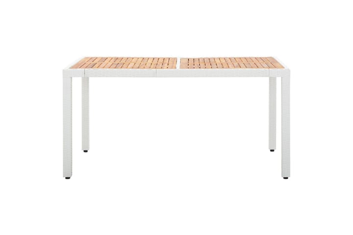 Puutarhapöytä 150x90x75cm polyrottinki & akaasiapuu - Puutarhakalusteet - Terassipöydät - Ruokapöytä terassille