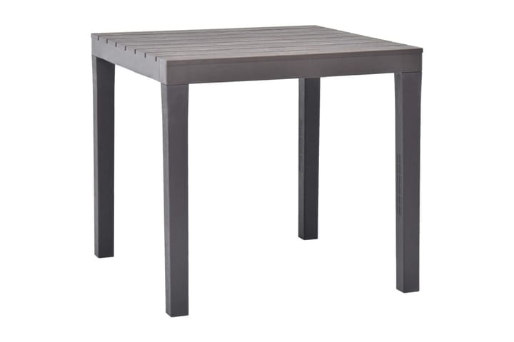 Puutarhapöytä 2 penkillä muovi ruskea - Ruskea - Puutarhakalusteet - Terassipöydät - Ruokapöytä terassille