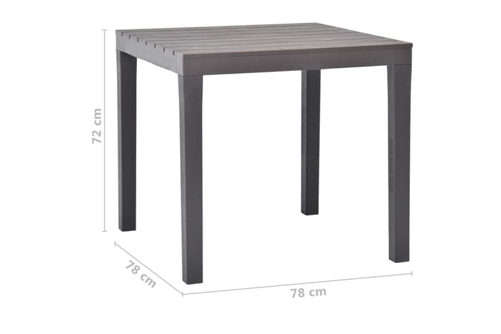 Puutarhapöytä 2 penkillä muovi ruskea - Ruskea - Puutarhakalusteet - Terassipöydät - Ruokapöytä terassille