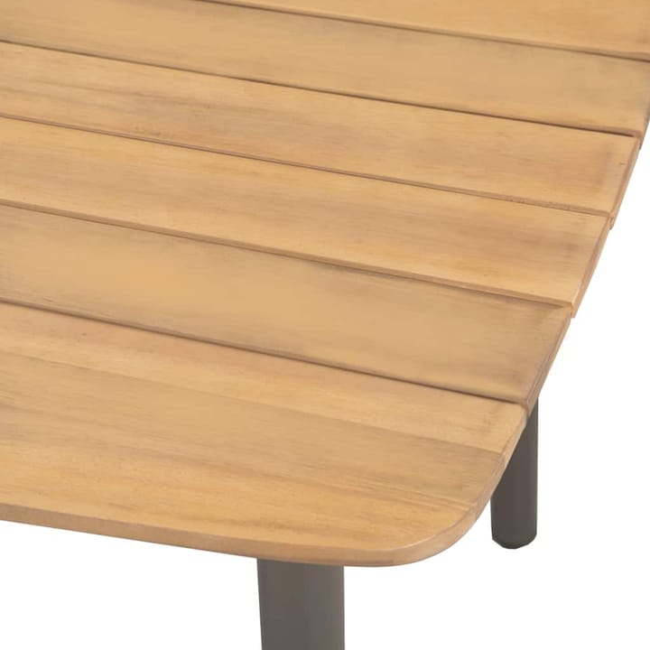 Puutarhapöytä 80x80x72 cm akaasiapuu ja teräs - Ruskea - Puutarhakalusteet - Terassipöydät - Ruokapöytä terassille