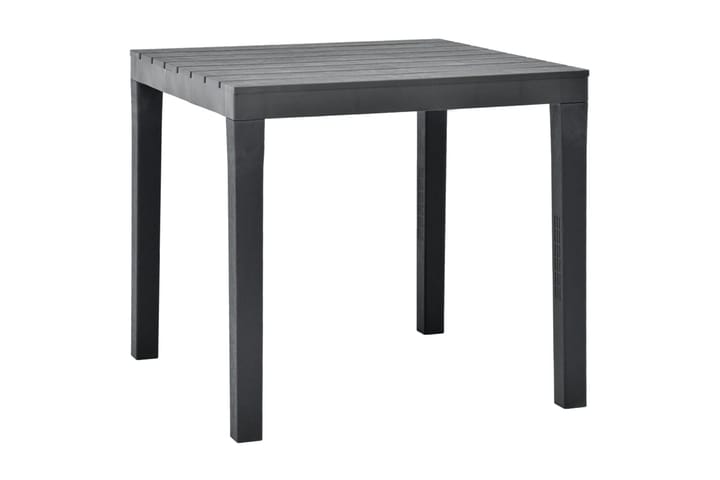 Puutarhapöytä antrasiitti 78x78x72 cm muovi - Antrasiitti - Puutarhakalusteet - Terassipöydät - Ruokapöytä terassille