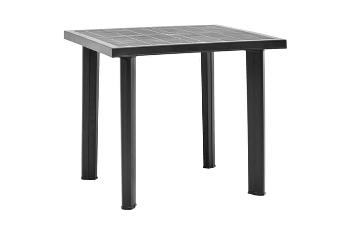 Puutarhapöytä antrasiitti 80x75x72 cm muovi - Antrasiitti - Puutarhakalusteet - Terassipöydät - Kahvilapöytä