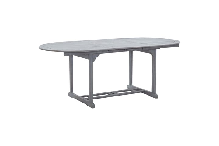 Puutarhapöytä harmaa 200x100x74 cm täysi akaasiapuu - Puutarhakalusteet - Terassipöydät - Ruokapöytä terassille