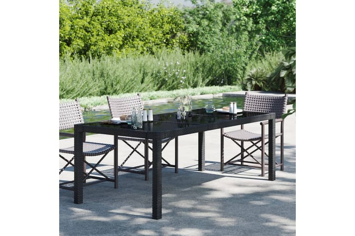 Puutarhapöytä musta 190x90x75 cm - Puutarhakalusteet - Terassipöydät - Ruokapöytä terassille