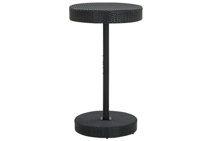 Puutarhapöytä musta 60,5x106 cm polyrottinki - Puutarhakalusteet - Terassipöydät - Ruokapöytä terassille