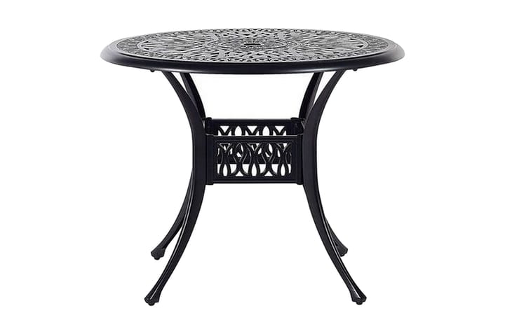 Puutarhapöytä Pyöreä 90 cm Musta ANCONA - Musta - Puutarhakalusteet - Terassipöydät - Ruokapöytä terassille
