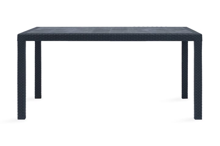 Puutarhapöytä rottinkityylinen muovi 105x90x72cm antrasiitti - Antrasiitti - Puutarhakalusteet - Terassipöydät - Ruokapöytä terassille