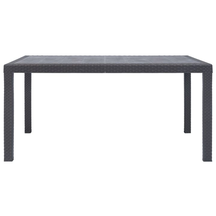 Puutarhapöytä rottinkityylinen muovi 150x90x72 cm ruskea - Ruskea - Puutarhakalusteet - Terassipöydät - Ruokapöytä terassille