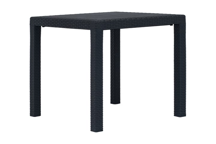 Puutarhapöytä rottinkityylinen muovi 79x79x72 cm antrasiitti - Antrasiitti - Puutarhakalusteet - Terassipöydät - Ruokapöytä terassille