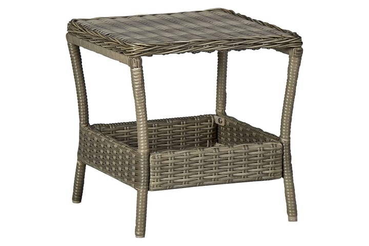 Puutarhapöytä ruskea 45x45x46,5 cm polyrottinki - Puutarhakalusteet - Terassipöydät - Ruokapöytä terassille