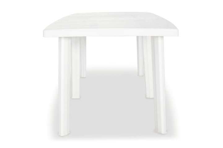 Puutarhapöytä valkoinen 210x96x72 cm muovi - Valkoinen - Puutarhakalusteet - Terassipöydät - Ruokapöytä terassille
