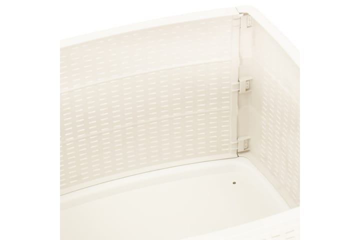Puutarhapöytä valkoinen 53x53x40 cm muovi - Valkoinen - Puutarhakalusteet - Terassipöydät - Ruokapöytä terassille