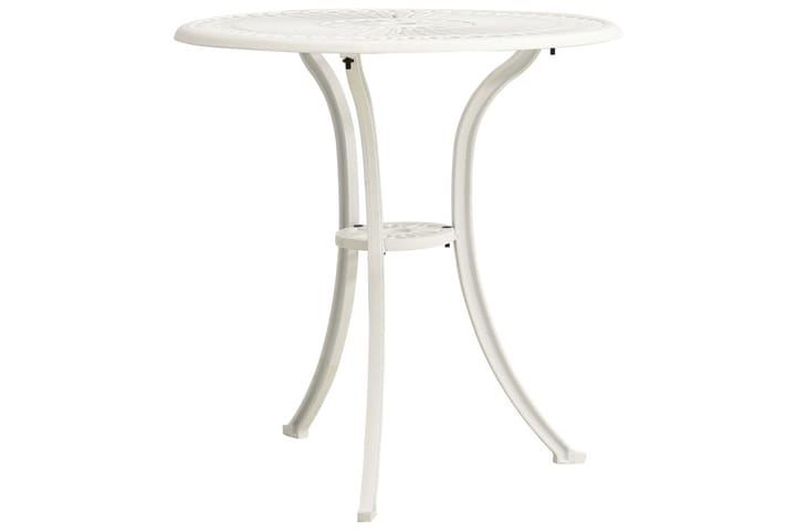 Puutarhapöytä valkoinen 62x62x65 cm valualumiini - Puutarhakalusteet - Terassipöydät - Ruokapöytä terassille