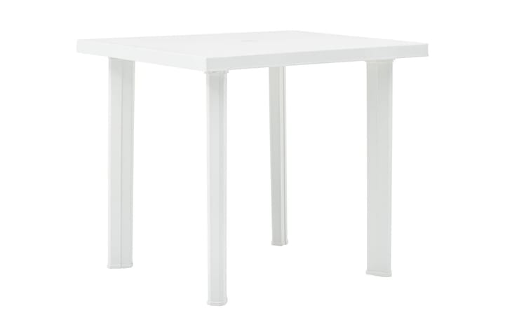 Puutarhapöytä valkoinen 80x75x72 cm muovi - Valkoinen - Puutarhakalusteet - Terassipöydät - Ruokapöytä terassille