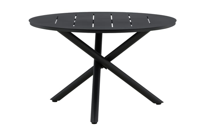 Ruokapöytä Alma Pyöreä 120 cm Musta - Venture Home - Puutarhakalusteet - Terassipöydät - Ruokapöytä terassille