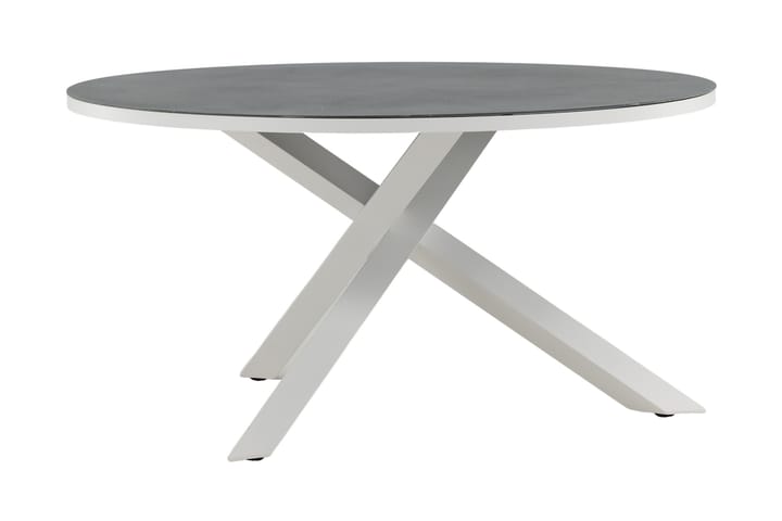 Ruokapöytä Copacabana Pyöreä 140 cm Harmaa/Valkoinen - Venture Home - Puutarhakalusteet - Terassipöydät - Ruokapöytä terassille