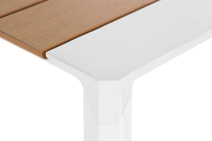 Ruokapöytä Demple 150 cm - Luonnonväri/Valkoinen - Puutarhakalusteet - Terassipöydät - Ruokapöytä terassille