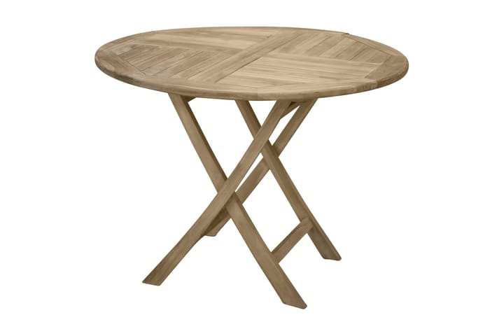 Ruokapöytä Kenya Pyöreä 100 cm Luonnonväri - Venture Home - Puutarhakalusteet - Terassipöydät - Ruokapöytä terassille