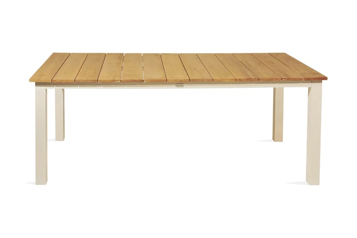 Ruokapöytä Mexico 200 cm - Tiikki/Valkoinen - Puutarhakalusteet - Terassipöydät - Ruokapöytä terassille
