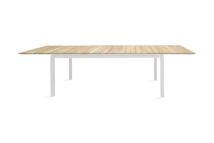 Ruokapöytä Mexico Jatkettava 160 cm - Tiikki/Valkoinen - Puutarhakalusteet - Terassipöydät - Ruokapöytä terassille