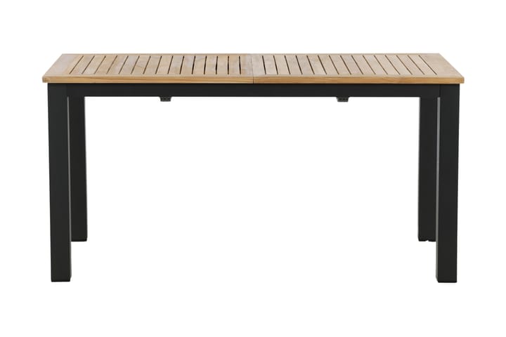 Ruokapöytä Panama Jatkettava 152 cm - Tiikki/Musta - Puutarhakalusteet - Terassipöydät - Ruokapöytä terassille