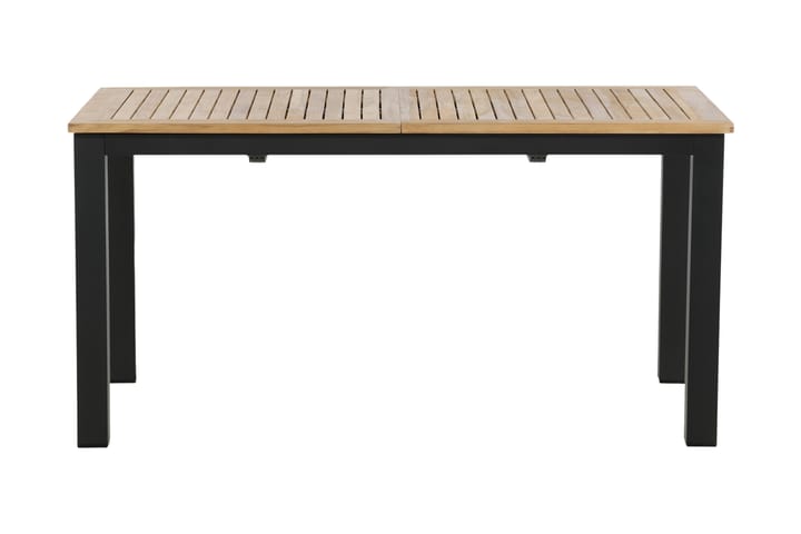 Ruokapöytä Panama Jatkettava 152 cm - Tiikki/Musta - Puutarhakalusteet - Terassipöydät - Ruokapöytä terassille