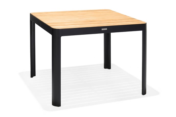 Ruokapöytä Portals 95 cm - Musta/Puu - Puutarhakalusteet - Terassipöydät - Ruokapöytä terassille