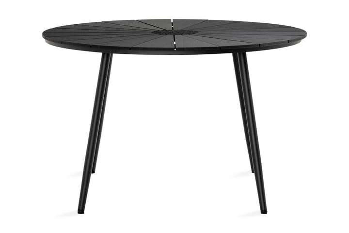Ruokapöytä Roubai Pyöreä 120 cm - Nonwood/Kivi/Musta - Puutarhakalusteet - Terassipöydät - Ruokapöytä terassille
