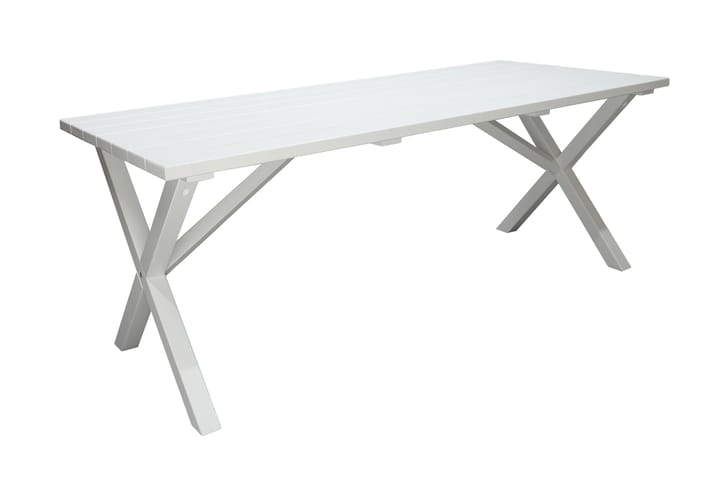 Ruokapöytä Scottsdale 190 cm Valkoinen - Valkoinen - Puutarhakalusteet - Terassipöydät - Ruokapöytä terassille