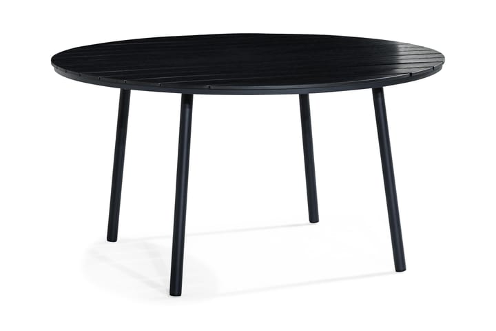 Ruokapöytä Tunis 140 cm Pyöreä - Musta/Musta - Puutarhakalusteet - Terassipöydät - Ruokapöytä terassille