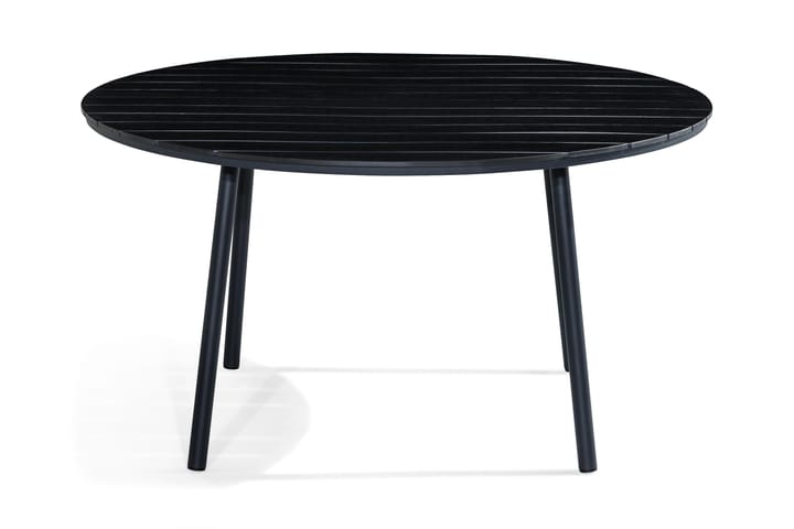 Ruokapöytä Tunis 140 cm Pyöreä - Musta/Musta - Puutarhakalusteet - Terassipöydät - Ruokapöytä terassille