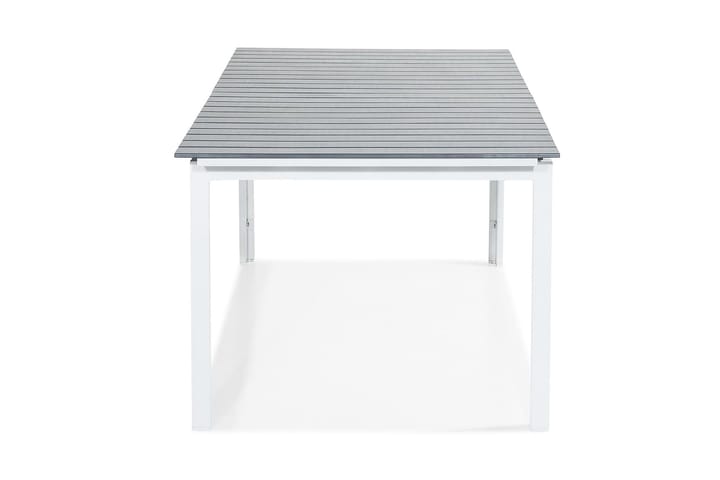 Ruokapöytä Tunis Jatkettava 220-280x100 cm - Valkoinen/Harmaa - Puutarhakalusteet - Terassipöydät - Ruokapöytä terassille