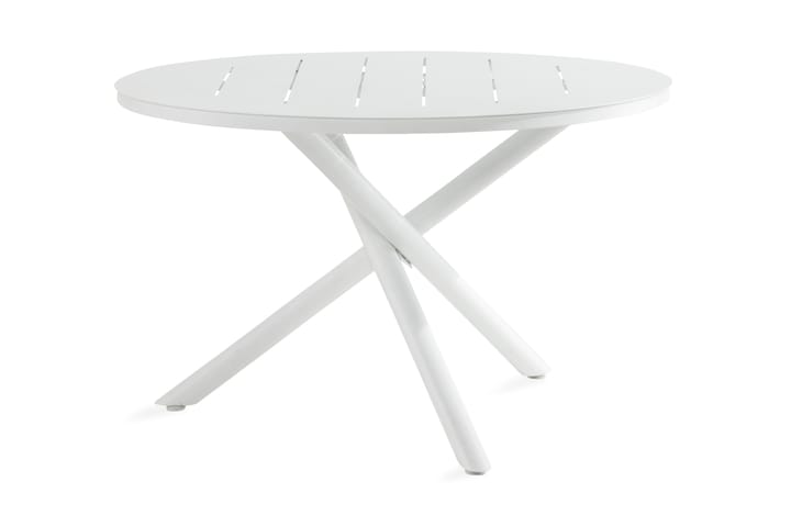 Space Ruokapöytä 120 cm Pyöreä - Valkoinen - Puutarhakalusteet - Terassipöydät - Ruokapöytä terassille