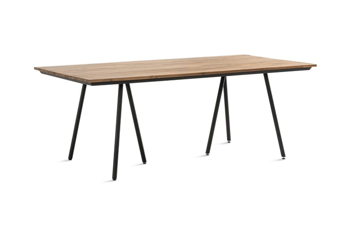 Trio Ruokapöytä 200x100cm - Akaasia/Musta - Huonekalut - Pöytä & ruokailuryhmä - Ruokapöydät & keittiön pöydät