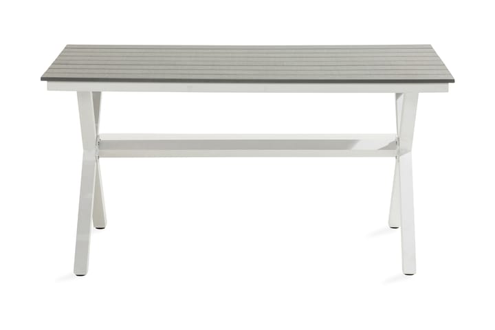 Tunis Pöytä Ristijalka 150x90 cm - Valkoinen/Harmaa - Puutarhakalusteet - Terassipöydät - Ruokapöytä terassille