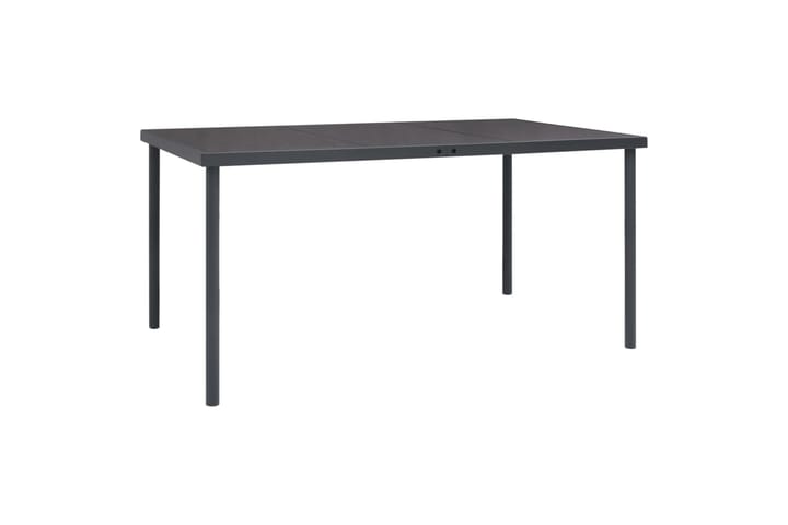 Ulkoruokapöytä antrasiitti 150x90x74 cm teräs - Puutarhakalusteet - Terassipöydät - Ruokapöytä terassille