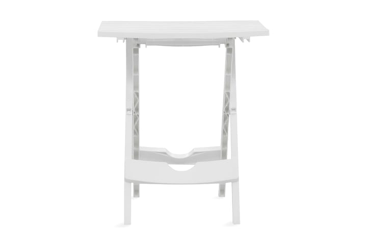 Kokoontaittuva puutarhapöytä 45,5x38,5x50 cm valkoinen - Valkoinen - Puutarhakalusteet - Terassipöydät - Sivupöydät ulos