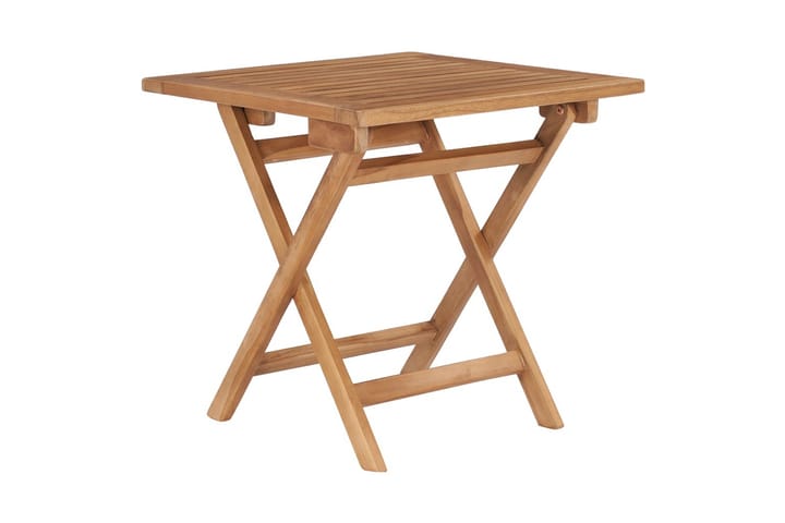 Kokoontaittuva puutarhapöytä 45x45x45 cm täysi tiikki - Ruskea - Puutarhakalusteet - Terassipöydät - Sivupöydät ulos