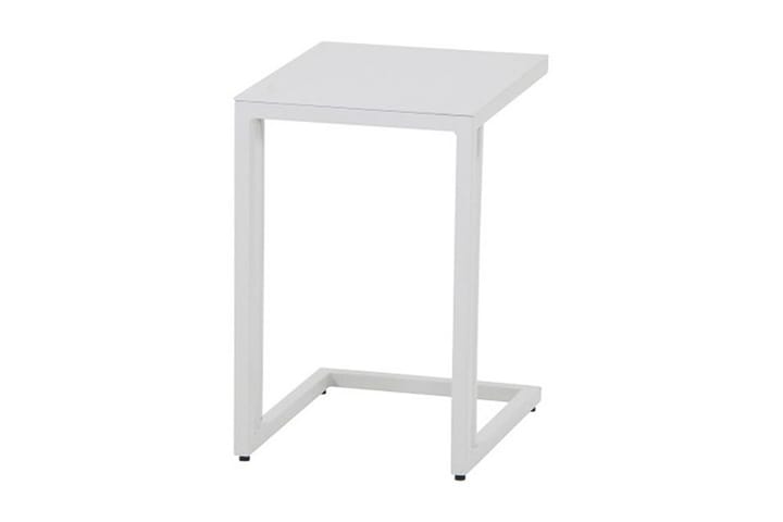 Sivupöytä 43 cm Valkoinen - Valkoinen - Puutarhakalusteet - Terassipöydät - Sivupöydät ulos