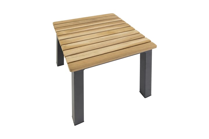Sivupöytä Karibib 40 cm Tiikki/Musta - Venture Home - Puutarhakalusteet - Terassipöydät - Sivupöydät ulos